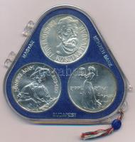 1977. 200Ft Ag (3xklf) "Magyar festők II. / Csontváry, Mányoki, Rippl-Rónai" érmesor eredeti, plombált "MNB" tokban T:BU patina Adamo EM52, EM53, EM54