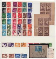 Románia kis tétel, kétoldalas nagyalakú berakólapon hozzá kevés orosz és német