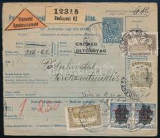 1920 Utánvétes csomagszállító 5 db bélyeggel
