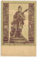 Nagyvárad, Oradea; Bihar vármegye és Nagyvárad város Áldozatkészség szobra / WWI K.u.K. military art postcard, monument s: Mikes (EK)