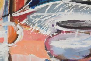 Lucia Calinescu (1952-), román festő/romanian painter: Színes csendélet. Olaj, farost. Jelezve jobbr...