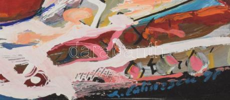 Lucia Calinescu (1952-), román festő/romanian painter: Színes csendélet. Olaj, farost. Jelezve jobbr...