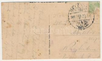 1916 Belényes, Beius; Városi szálloda és kávéház, M. kir. postahivatal. Süssmann Lázár kiadása, szec...