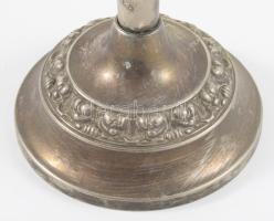 Angol háromágú ezüstözött gyertyatartó, m: 24 cm