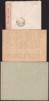 1916-1940 3 db cenzúrás küldemény