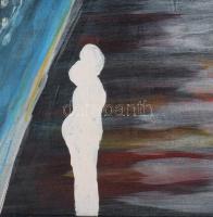 Radics L jelzéssel: A nagyváros fényei. Olaj, vászon. 70×50 cm. Fakeretben