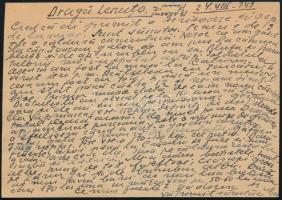 Transznisztria 1943 12L díjjegyes levelezőlap "ANANIEV / No. 2" katonai cenzúrával