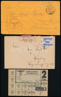 1940-1942 2 db német küldemény, az egyik légi + élelmiszerjegy
