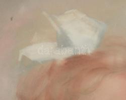 Balogh Margit (1898-1965): Kislány portréja, 1938. Pasztell, papír, jelzett. Dekoratív, üvegezett, k...