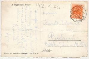 1942 Nagybánya, Baia Mare; Piac, ökrös szekér / market, ox cart (fa)