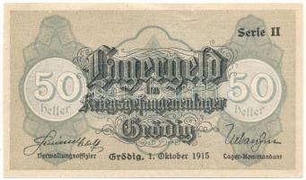 Ausztria / Grödig / Hadifogolytábor 1915. 50h II. sorozat "06510" T:XF hajtatlan, kis sarokhajlás, kis beszakadás Austria / Grödig / POW camp 1915. 50 Heller, 2nd series "06510" C:XF unfolded, tiny corner fold, small tear