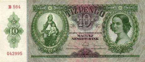 1936. 10P (3x) egymás utáni sorszámokkal T:I