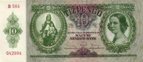 1936. 10P (3x) egymás utáni sorszámokkal T:I