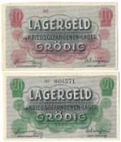 Ausztria / Grödig / Hadifogolytábor 1915. 10h + 20h T:AU, F szép papír Austria / Grödig / POW camp 1915. 10 Heller + 20 Heller C:AU, F fine paper