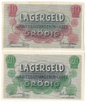 Ausztria / Grödig / Hadifogolytábor 1915. 10h + 20h T:AU, F szép papír
Austria / Grödig / POW camp ...