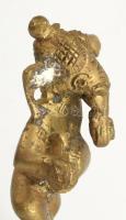 Táncoló Ganésa. Bronz, Kína, 20. sz. első fele, jelzés nélkül, hibátlan, m: 8,5 cm