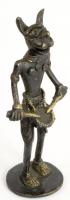 Dogra - kutyamaszkos dobos. Dél-India, cca XX. sz. eleje, bronz, m: 14,5 cm