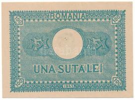 Románia 1945. 100L T:AU 
Romania 1945. 100 Lei C:AU 
Krause P#78