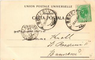 1899 Turnu Severin, Szörényvár; Liceul Trajan, Ruinele podoului Trajan. Josef Frisch / grammar schoo...