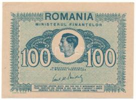 Románia 1945. 100L T:AU kis sarokhajlás Romania 1945. 100 Lei C:AU small corner fold Krause P#78