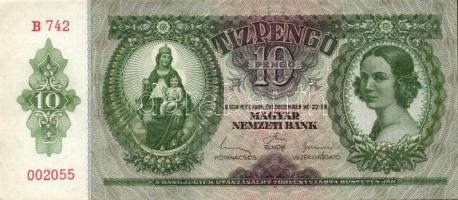 1936. 10P (6x) egymás utáni sorszámokkal T:I