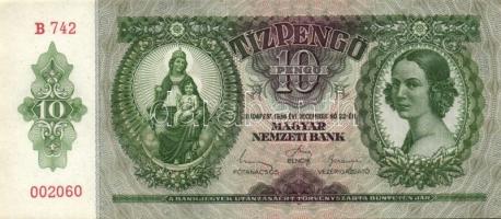 1936. 10P (6x) egymás utáni sorszámokkal T:I