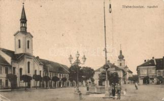 Trebechovice main square with church