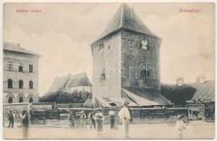 Kolozsvár, Cluj; Bethlen bástya, Bodnár Gáspár üzlete. Schuster Emil kiadása / tower, shop (fa)