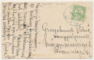 Gyalár, Ghelari; 'Isten hozott!', ház kapuja / house entrance. photo (gyűrődés / crease)