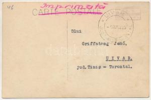 1929 Temesvár, Timisoara; Seminarul Rom. kath. / Szeminárium / seminary (felületi sérülés / surface ...