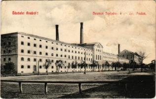 1909 Arad, Neuman Testvérek gyára, szeszgyár. Kerpel Izsó kiadása / factory, distillery (EM)