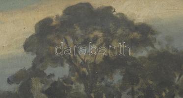 Nádler Róbert (1858-1938): Lajosszállás (Nagymágocs, Alföld). Olaj, vászon, kartonon. Jelezve balra ...