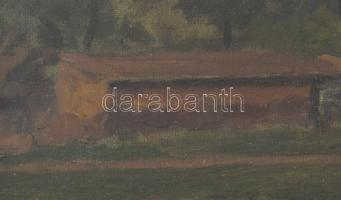 Nádler Róbert (1858-1938): Lajosszállás (Nagymágocs, Alföld). Olaj, vászon, kartonon. Jelezve balra ...