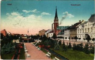 1916 Arad, Kossuth-park. Kerpel Izsó kiadása / park (vágott / cut)