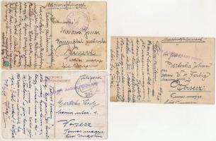 3 db RÉGI város képeslap: Pula, Dubrovnik, Szarajevó, vegyes minőségben, hátoldalon hadihajós bélyeg...