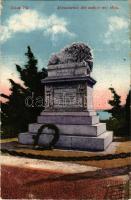 1917 Vis, Lissa; Monumento dei caduti nel 1866. Purger &amp; Co. (München) / elesettek emlékműve / monument + "S.M. SCHIFF KAISER FRANZ JOSEF I" (EK)