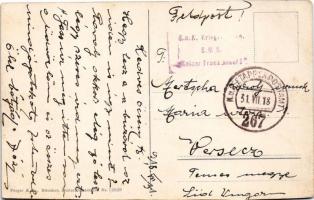 1918 Rovinj, Rovigno; látkép, kikötő, hajók. Purger &amp; Co. (München) / view, port, ships + &q...