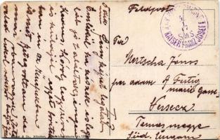 1917 Rovinj, Rovigno; látkép, kikötő, hajók. Purger &amp; Co. (München) / view, port, ships + &q...