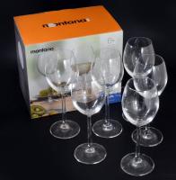 Montana 6 darabos boros pohár készlet, jelzett, dobozában, hibátlan, m: 19,5 cm