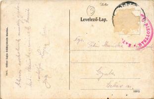 Versec, Werschetz, Vrsac; Frisch palota, piac, Frisch Hugo üzlete. Gábor Lajos kiadása / palace, sho...