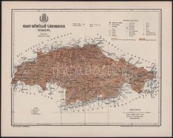 cca 1895 Magyarország népességének műveltségi foka / Magyarország népsűrűsége 1890-ben, rajzolta: Homolka József, Bp., Posner Károly Lajos és Fia, a Pallas Nagy Lexikona melléklete, 30x24 cm