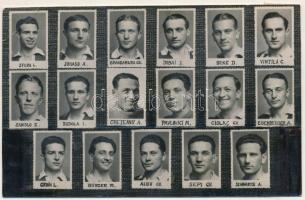 1936 Bucharest, Bukarest, Bucuresti, Bucuresci; a román labdarúgó-válogatott tablóképe, csapat, Balkán Kupa, sport, focisták / Romanian national football team players' tableau, sport. photo (12,7 x 8,1 cm) (non PC) (fa)