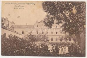 Temesvár, Timisoara; Józsefváros, Iskolanővérek Intézete, kerti részlet / girls' boarding school, garden (fl)