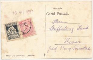 1927 Lupény, Lupeni; Libraria Jiul Cultural si Primaria / üzlet és kiadó, városháza / shop and publi...