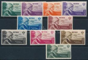 Olasz Eritrea 1934 Mi 233-242 (Mi EUR 150,-)