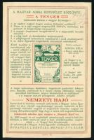 cca 1930 A Magyar Adria Egyesület szórólapja, rajta a Nemzeti Hajóra való gyűjtés leírásával