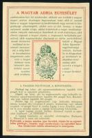 cca 1930 A Magyar Adria Egyesület szórólapja, rajta a Nemzeti Hajóra való gyűjtés leírásával