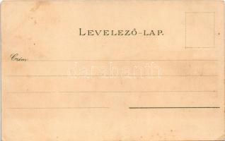 Budapest VI. Nyugoti (nyugati) pályaudvar télen, vasútállomás. Kuenstlerpostkarte No. 2123. von Ottm...