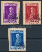 Liechtenstein 1933 Mi 122-124 (Mi EUR 150,-)