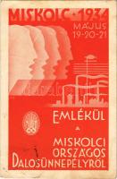 1934 Miskolc, a Miskolci Országos Dalosünnepély reklámlapja (fl)